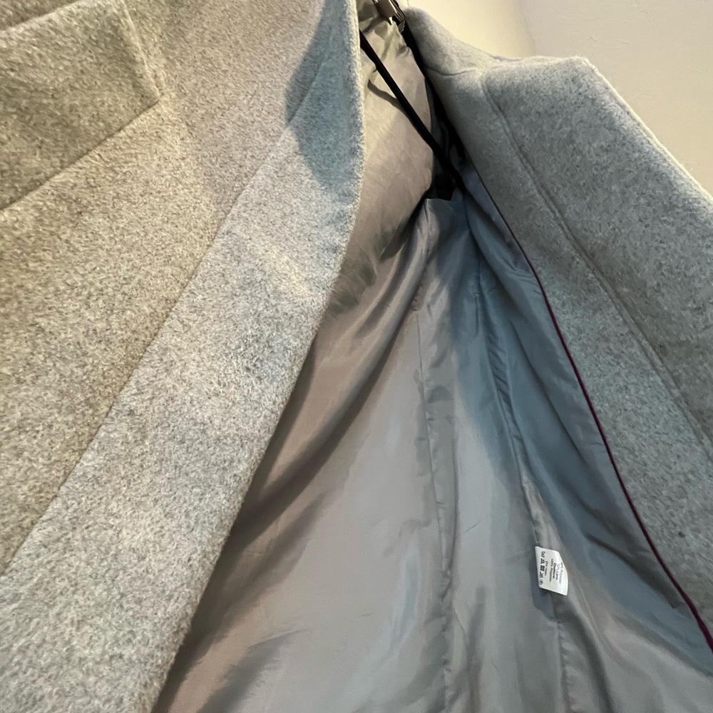 J.crew Wool Coat Gray YKK zipper Petite - Picture 7 of 11